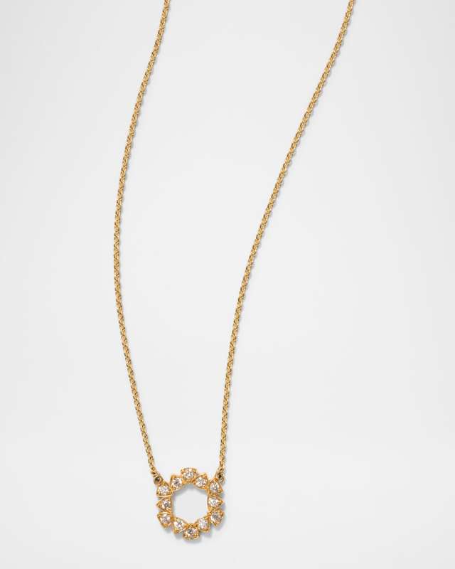 18K Yellow Gold Della Diamond Pendant Necklace